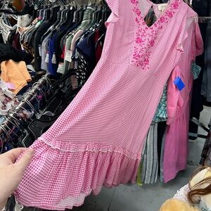 Jessica Simpson Pink Checkered Dress